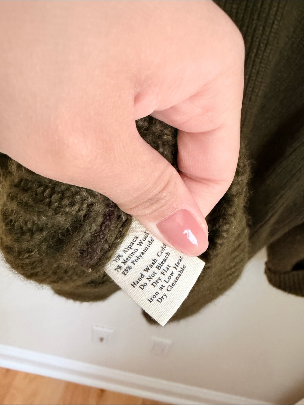 James Street Co. Olive Zip-Front Knit Sweater with Collar - Picture 6 of 6